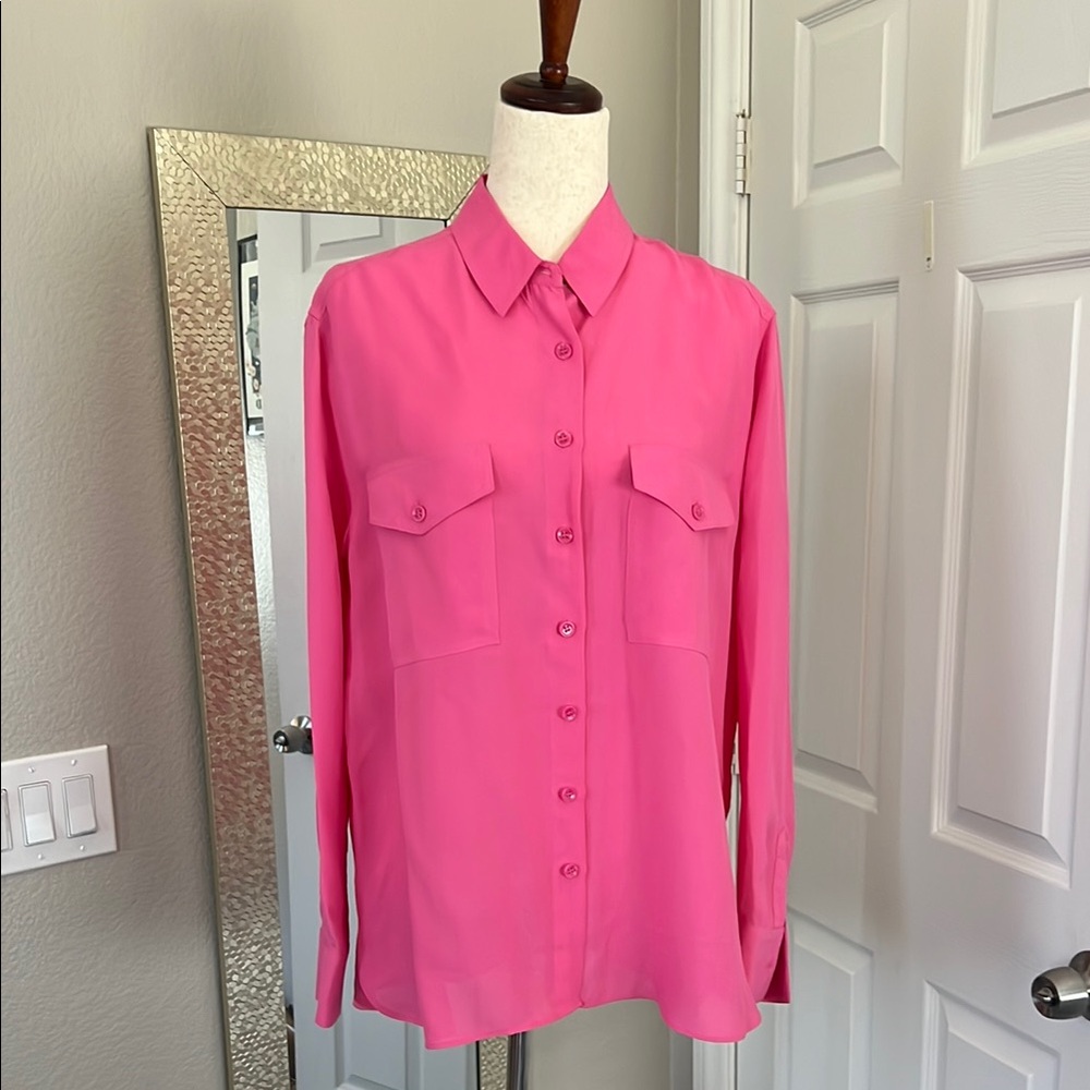 Zara Pink Button-Up Women's Top